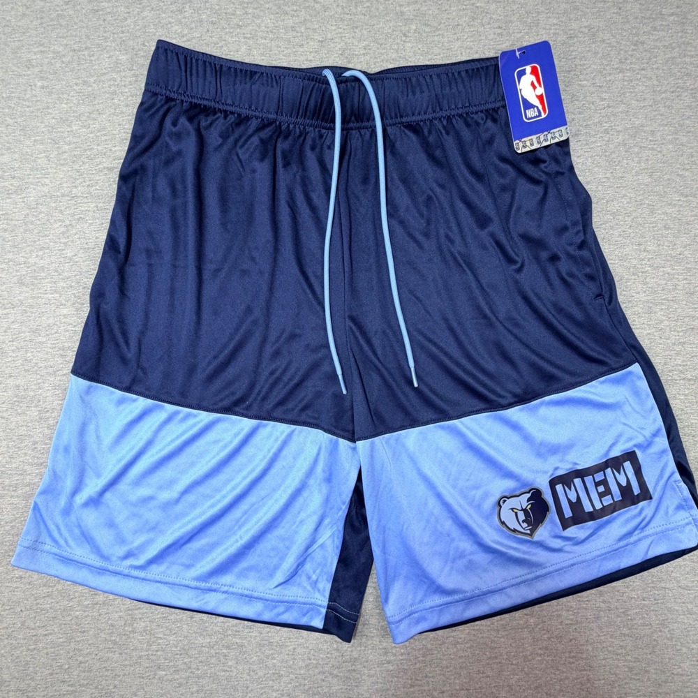 Logo Athletic NBA Memphis Grizzlies Basketball Shorts Navy Blue T6971 Mens M